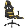 Massage-Gaming-Stuhl mit Fußstütze aus schwarzem und gelbem Stoff von vidaXL, Gaming-Stühle - Ref: Foro24-345504, Preis: 122,...