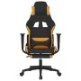 Massage-Gaming-Stuhl mit Fußstütze aus schwarzem und orangefarbenem Stoff von vidaXL, Gaming-Stühle - Ref: Foro24-345505, Pre...
