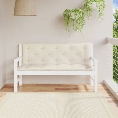 Garden bench cushions 2 pcs cream white 150x50x7 cm by vidaXL, Cushions for chairs and sofas - Ref: Foro24-315018, Price: 37,...