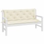 Gartenbankkissen 2 Stück cremeweiß 150x50x7 cm von vidaXL, Kissen für Stühle und Sofas - Ref: Foro24-315018, Preis: 44,06 €, ...