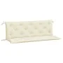 Garden bench cushions 2 pcs cream white 150x50x7 cm by vidaXL, Cushions for chairs and sofas - Ref: Foro24-315018, Price: 37,...