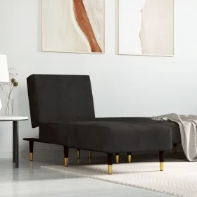 Sofá diván de terciopelo negro de vidaXL, Divanes - Ref: Foro24-352805, Precio: 167,05 €, Descuento: %
