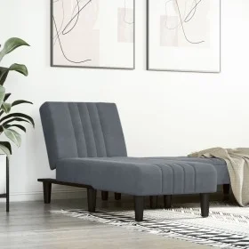 Sofá diván de terciopelo gris oscuro de vidaXL, Divanes - Ref: Foro24-352827, Precio: 153,51 €, Descuento: %
