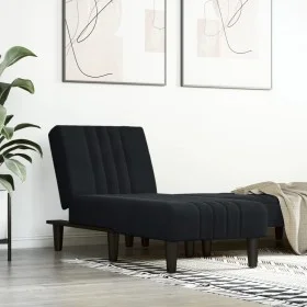 Black velvet chaise lounge sofa by vidaXL, Daybeds - Ref: Foro24-352829, Price: 152,12 €, Discount: %