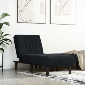 Sofá diván de terciopelo negro de vidaXL, Divanes - Ref: Foro24-352829, Precio: 145,96 €, Descuento: %