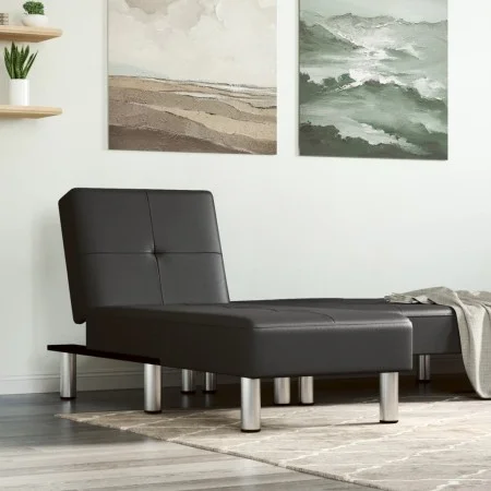 Black faux leather daybed by vidaXL, Daybeds - Ref: Foro24-352849, Price: 164,09 €, Discount: %
