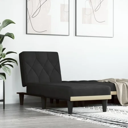 Sofá diván de terciopelo negro de vidaXL, Divanes - Ref: Foro24-352863, Precio: 145,14 €, Descuento: %