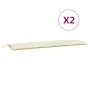 Gartenbankauflagen 2 Stück cremeweiß 180x50x7 cm von vidaXL, Kissen für Stühle und Sofas - Ref: Foro24-315030, Preis: 48,19 €...