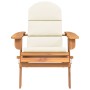 Silla de jardín Adirondack con cojines madera maciza acacia