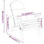 Silla de jardín Adirondack con cojines madera maciza acacia de vidaXL, Sillas de jardín - Ref: Foro24-360031, Precio: 165,42 ...