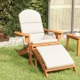Adirondack Gartenstuhl mit Fußstütze massives Akazienholz von vidaXL, Gartenstühle - Ref: Foro24-360033, Preis: 221,38 €, Rab...