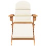 Silla de jardín Adirondack con reposapiés madera maciza acacia