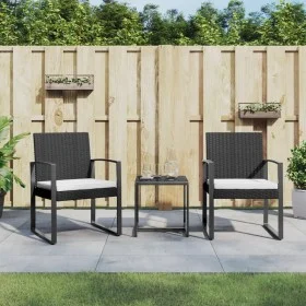 3-piece garden dining set with black rattan look PP cushions by vidaXL, Garden sets - Ref: Foro24-360206, Price: 136,83 €, Di...