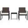 Garden dining set 3 pieces with brown rattan-look PP and cushions by vidaXL, Garden sets - Ref: Foro24-360207, Price: 107,96 ...