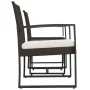 Garden dining set 3 pieces with brown rattan-look PP and cushions by vidaXL, Garden sets - Ref: Foro24-360207, Price: 107,96 ...