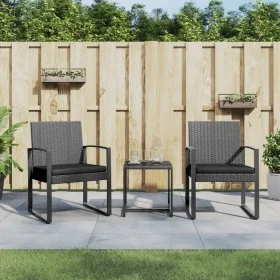 Garden dining set 3 pieces with PP cushions, dark gray rattan look by vidaXL, Garden sets - Ref: Foro24-360208, Price: 144,99...