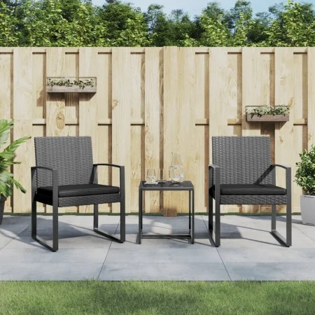 Garden dining set 3 pieces with PP cushions, dark gray rattan look by vidaXL, Garden sets - Ref: Foro24-360208, Price: 145,01...