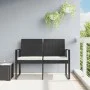 2-seater garden bench with black rattan look PP cushions by vidaXL, garden benches - Ref: Foro24-360209, Price: 112,18 €, Dis...