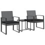 Garden dining set 3 pieces with PP cushions, dark gray rattan look by vidaXL, Garden sets - Ref: Foro24-360208, Price: 150,17...