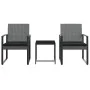 Garden dining set 3 pieces with PP cushions, dark gray rattan look by vidaXL, Garden sets - Ref: Foro24-360208, Price: 145,01...