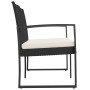 2-Sitzer-Gartenbank mit schwarzen PP-Kissen in Rattanoptik von vidaXL, Gartenbänke - Ref: Foro24-360209, Preis: 115,60 €, Rab...