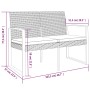 2-seater garden bench with black rattan look PP cushions by vidaXL, garden benches - Ref: Foro24-360209, Price: 115,51 €, Dis...