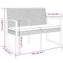 2-seater garden bench with black rattan look PP cushions by vidaXL, garden benches - Ref: Foro24-360209, Price: 112,18 €, Dis...