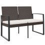 2-Sitzer-Gartenbank mit PP-Polstern, brauner Rattan-Look von vidaXL, Gartenbänke - Ref: Foro24-360210, Preis: 112,95 €, Rabat...