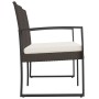 2-seater garden bench with PP cushions, brown rattan look by vidaXL, garden benches - Ref: Foro24-360210, Price: 112,95 €, Di...