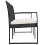 3-seater garden bench with black rattan look PP cushions by vidaXL, garden benches - Ref: Foro24-360212, Price: 169,33 €, Dis...