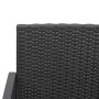 3-seater garden bench with black rattan look PP cushions by vidaXL, garden benches - Ref: Foro24-360212, Price: 169,33 €, Dis...