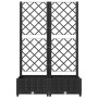 Planter with trellis PP black 80x40x121.5 cm by vidaXL, Pots and planters - Ref: Foro24-318270, Price: 63,19 €, Discount: %
