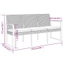 3-Sitzer-Gartenbank mit schwarzen PP-Kissen in Rattanoptik von vidaXL, Gartenbänke - Ref: Foro24-360212, Preis: 161,84 €, Rab...