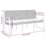 3-Sitzer-Gartenbank mit schwarzen PP-Kissen in Rattanoptik von vidaXL, Gartenbänke - Ref: Foro24-360212, Preis: 159,05 €, Rab...