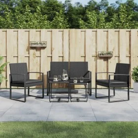 5-piece garden dining set with black rattan-look PP cushions by vidaXL, Garden sets - Ref: Foro24-360215, Price: 204,39 €, Di...