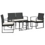 5-piece garden dining set with black rattan-look PP cushions by vidaXL, Garden sets - Ref: Foro24-360215, Price: 207,65 €, Di...