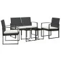 5-piece garden dining set with black rattan-look PP cushions by vidaXL, Garden sets - Ref: Foro24-360215, Price: 204,39 €, Di...