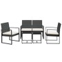 5-piece garden dining set with black rattan-look PP cushions by vidaXL, Garden sets - Ref: Foro24-360215, Price: 207,65 €, Di...