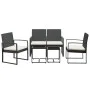 5-piece garden dining set with black rattan-look PP cushions by vidaXL, Garden sets - Ref: Foro24-360215, Price: 204,39 €, Di...