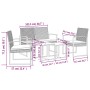 5-piece garden dining set with black rattan-look PP cushions by vidaXL, Garden sets - Ref: Foro24-360215, Price: 207,65 €, Di...