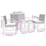 5-piece garden dining set with black rattan-look PP cushions by vidaXL, Garden sets - Ref: Foro24-360215, Price: 204,39 €, Di...
