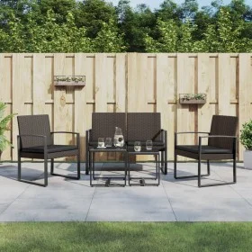Garden dining set 5 pieces and brown rattan look PP cushions by vidaXL, Garden sets - Ref: Foro24-360216, Price: 205,06 €, Di...