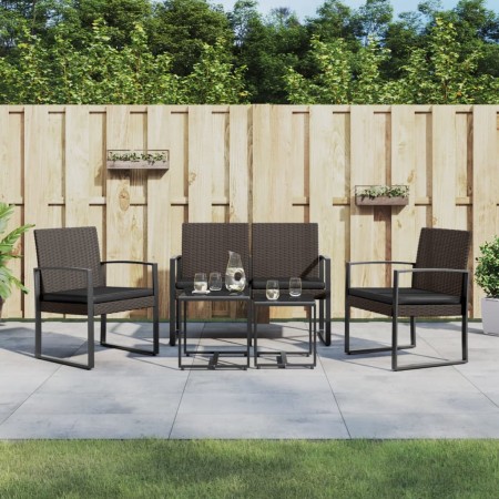 Garden dining set 5 pieces and brown rattan look PP cushions by vidaXL, Garden sets - Ref: Foro24-360216, Price: 207,82 €, Di...