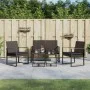 Set comedor de jardín 5 pzas y cojines PP aspecto ratán marrón de vidaXL, Conjuntos de jardín - Ref: Foro24-360216, Precio: 2...