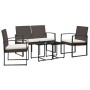 Garden dining set 5 pieces and brown rattan look PP cushions by vidaXL, Garden sets - Ref: Foro24-360216, Price: 207,82 €, Di...
