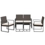 Garden dining set 5 pieces and brown rattan look PP cushions by vidaXL, Garden sets - Ref: Foro24-360216, Price: 207,82 €, Di...