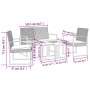 Garden dining set 5 pieces and brown rattan look PP cushions by vidaXL, Garden sets - Ref: Foro24-360216, Price: 207,82 €, Di...