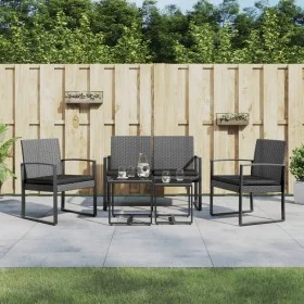 Garden dining set 5 pieces with PP cushions dark gray rattan look by vidaXL, Garden sets - Ref: Foro24-360217, Price: 212,79 ...