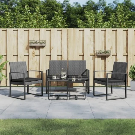 Garden dining set 5 pieces with PP cushions dark gray rattan look by vidaXL, Garden sets - Ref: Foro24-360217, Price: 212,79 ...