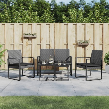 Garten-Essgruppe 5-teilig mit PP-Kissen, dunkelgraue Rattanoptik von vidaXL, Gartensets - Ref: Foro24-360217, Preis: 215,27 €...